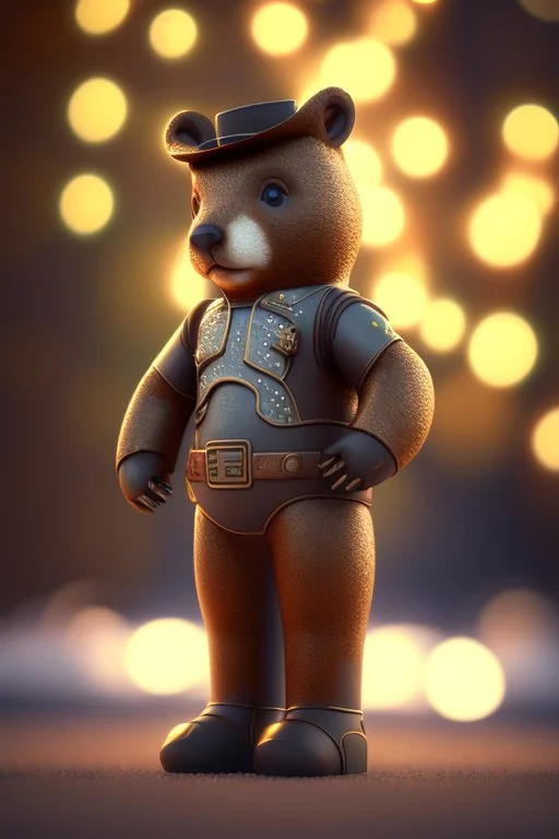 last Christmas adult star cowboy bear squirrel chat robot, bokeh like f/0.8, tilt-shift lens 8k, high detail, smooth render, down-light, unreal engine, prize winning, in the style of fallout 4