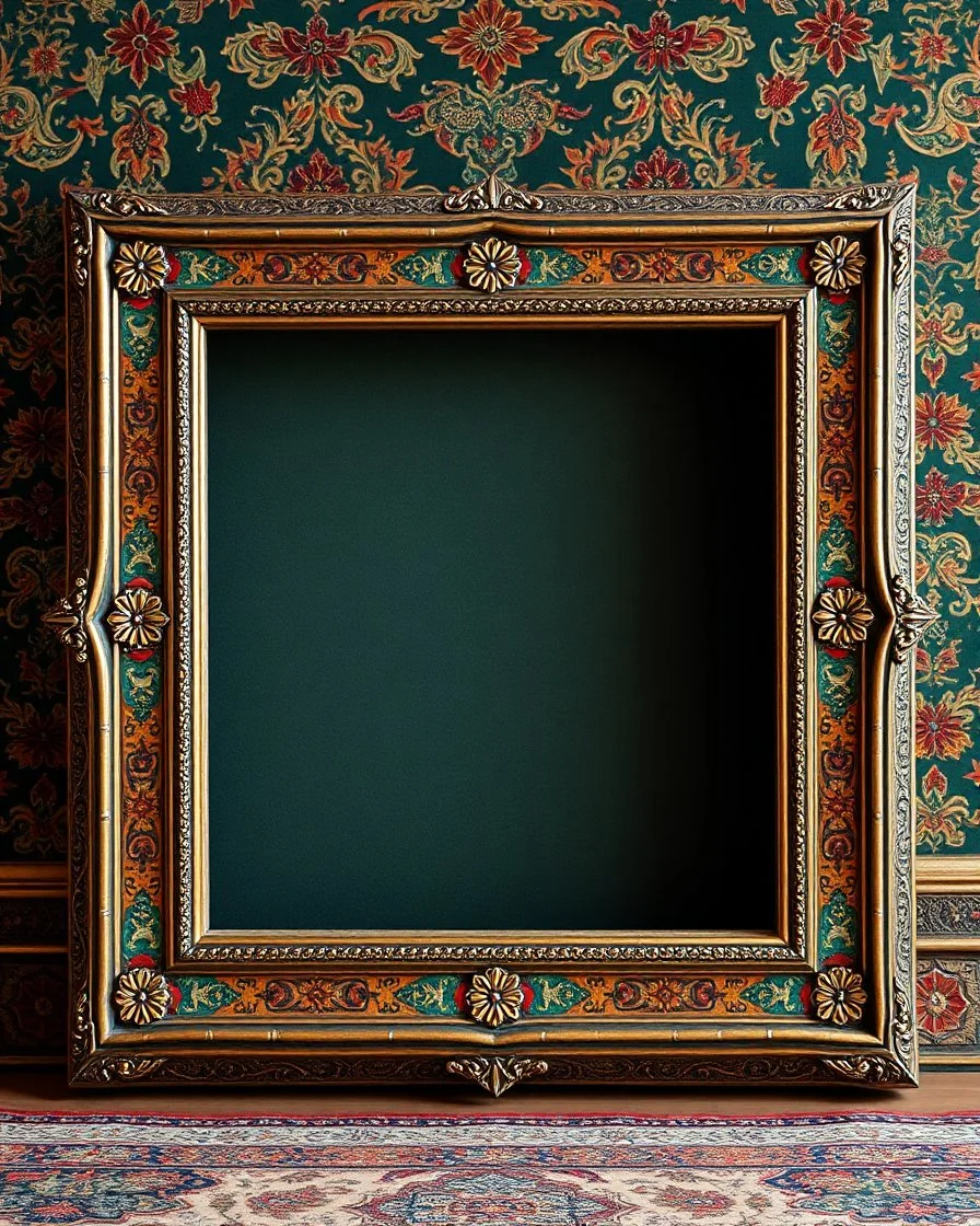 empty photo frame persian art