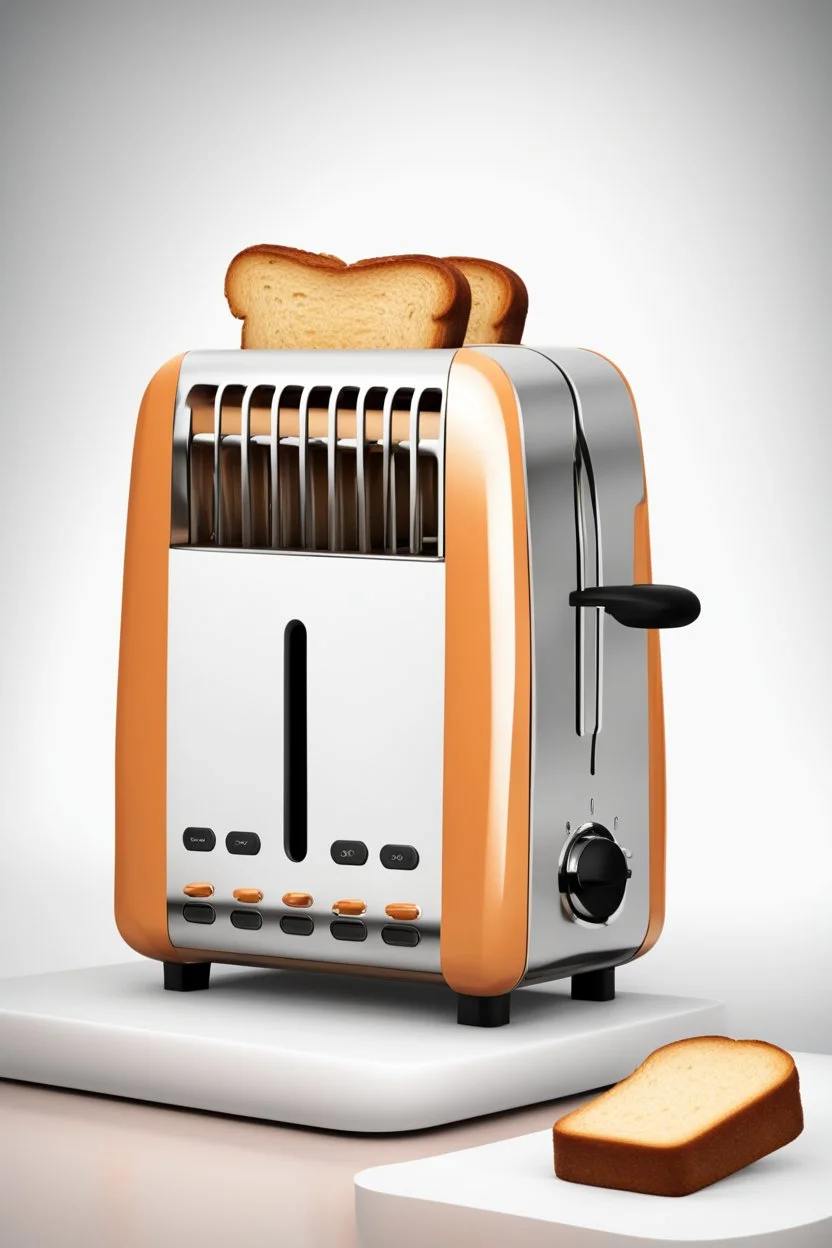 Abstract toaster with toast