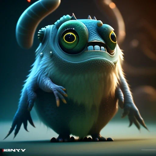 Cute fluid ink creature, big black eyes, pixar art style, unreal engine 5, 8k resolution, photorealistic, ultra detailed