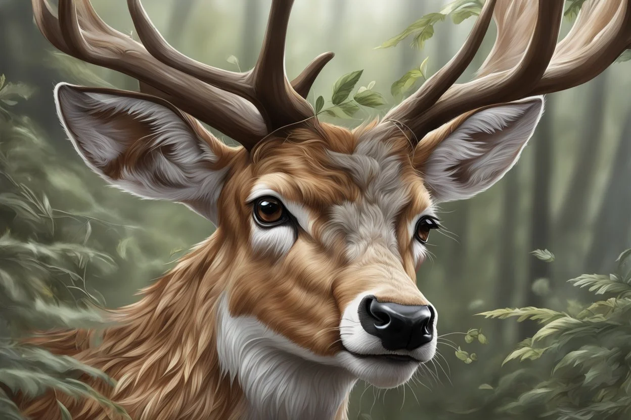 grendeli n 8k realistic anime e drawing style, close picture, Deer them, intricate details, highly detailed, high details, detailed portrait, masterpiece,ultra detailed, ultra quality