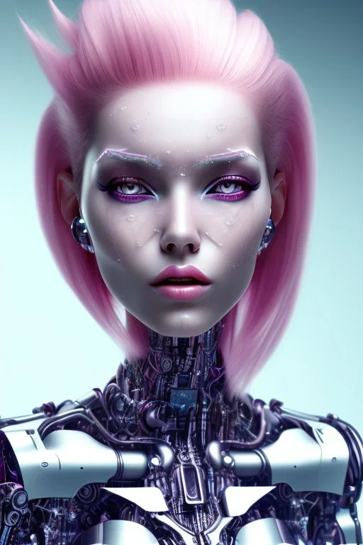 cyborg, pink hair, sexy, perfekt, real, dream