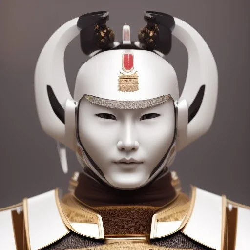 beautiful smooth realistic Japanese samurai robot, run on dark cosmos background, cat еye, extremely sharp detail, finely tuned detail, ultra high definition, 8 k, unreal engine 5, ultra sharp focus, accurate sword wings, positive smile, lot of details, fit within portrait, Ambiance dramatique