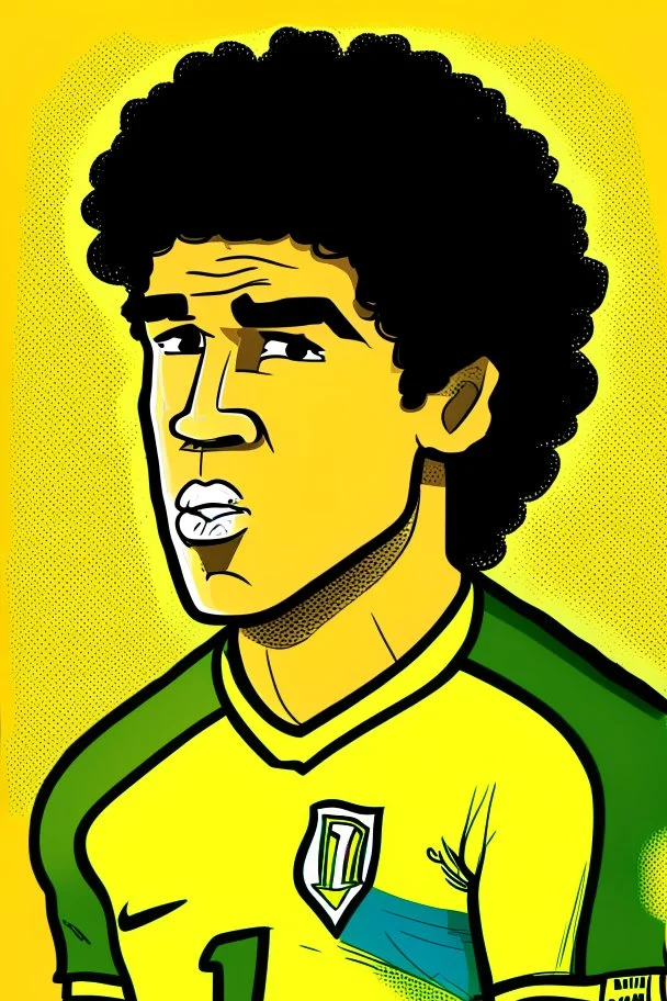 Marcos do Nascimento Teixeira Brazilian football player cartoon 2d