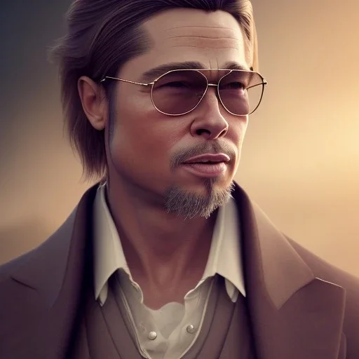 Full body, 3d render, Brad pitt 1800's men style, 1800's hair style, 1800's men clothes style, hyper realistic, octane render, unreal engine 5, 8k, palace background, uhd