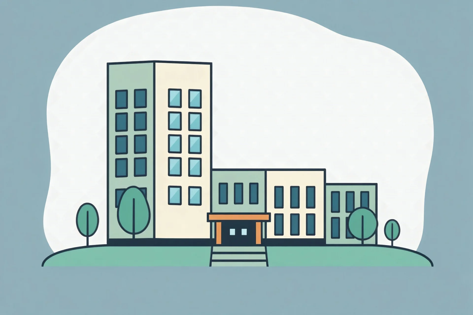 illustration_simple_and_flat_design minimalist Building Web Icon