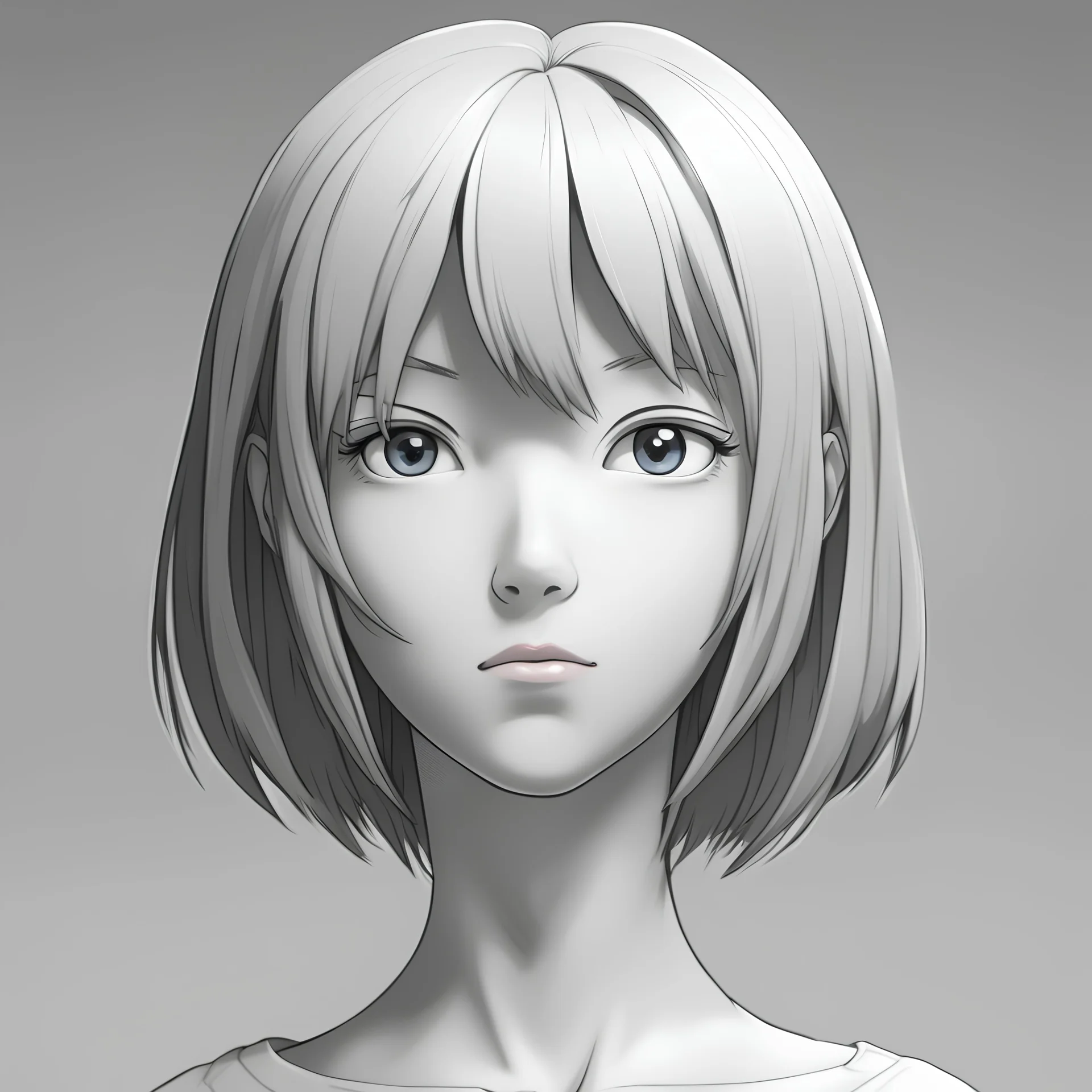 9 featureless female manga head
