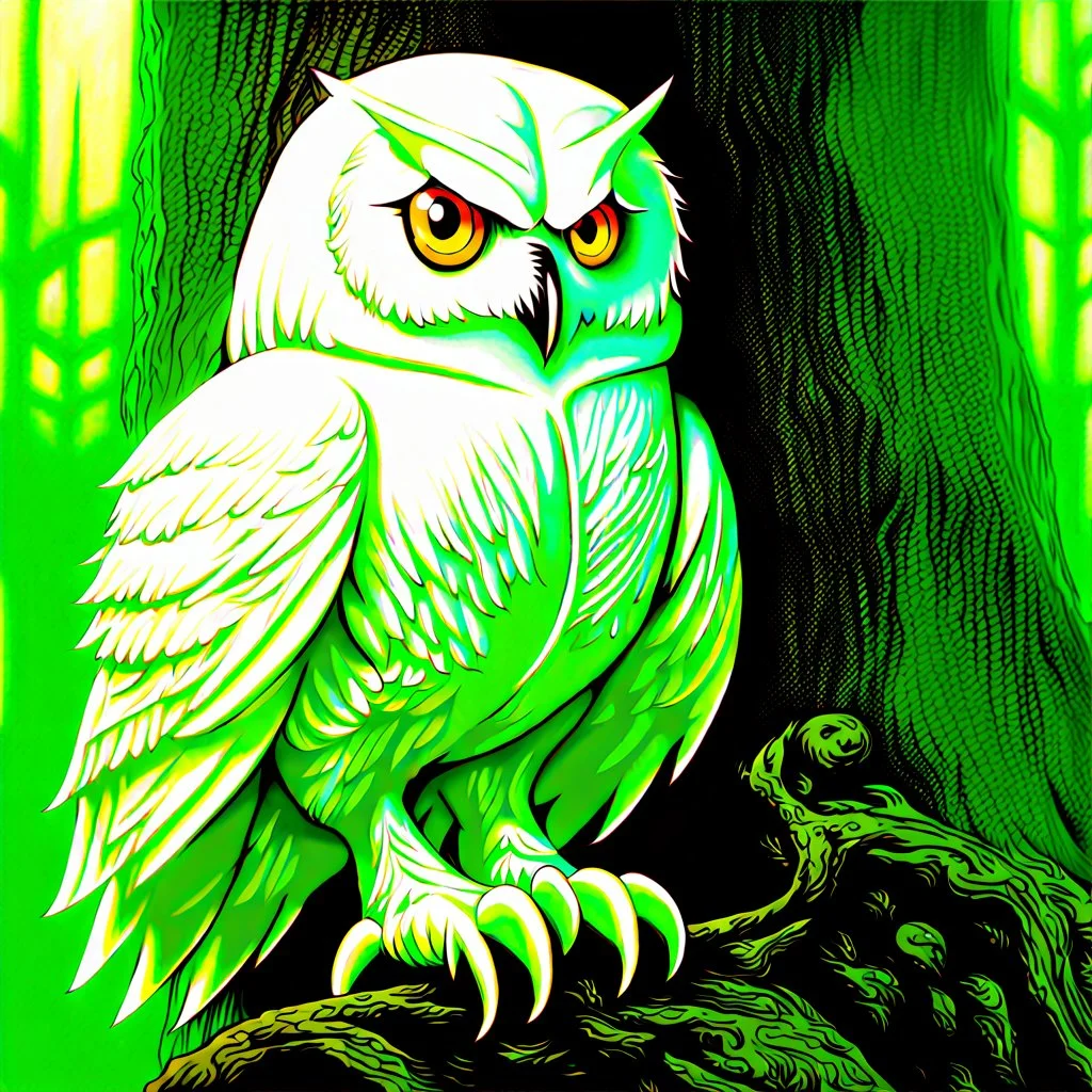 white owl 90's tcg art