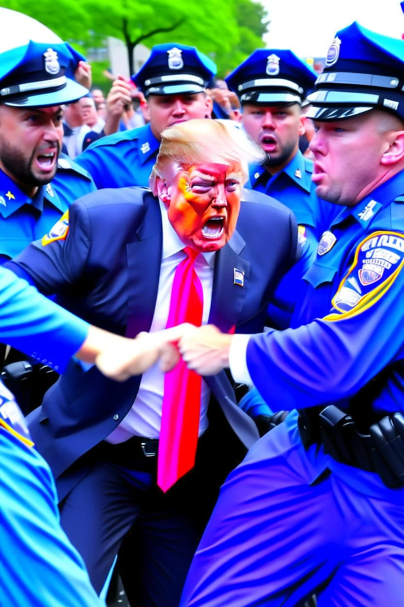 donald trump being tazed by the police