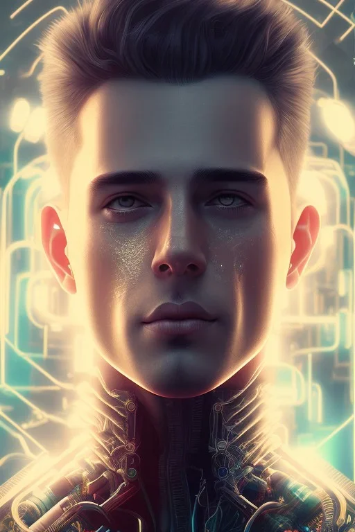 cyberpunk, head, men, portrai