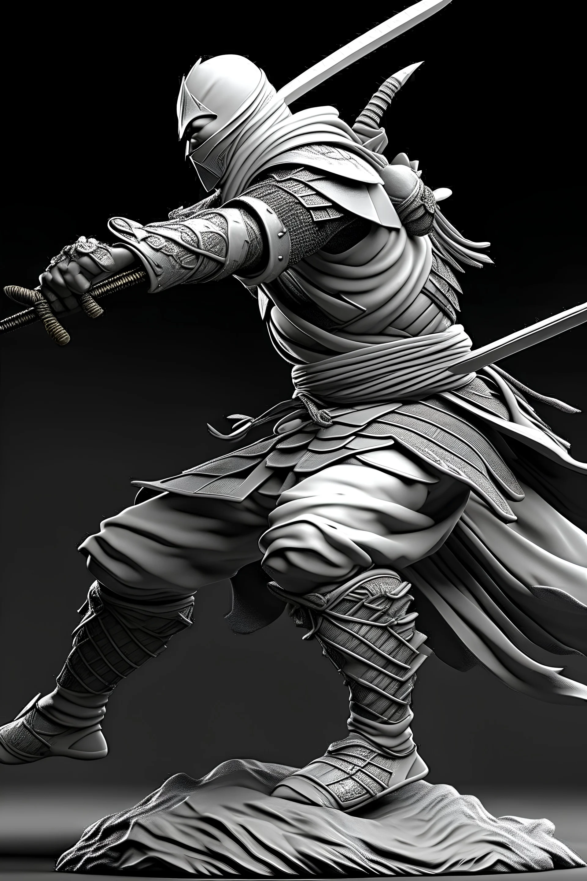 Premium Photo | A fantasy samurai warrior in battle pose japanese samurai  Generative aixA