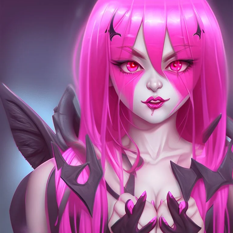 Girl demon pink