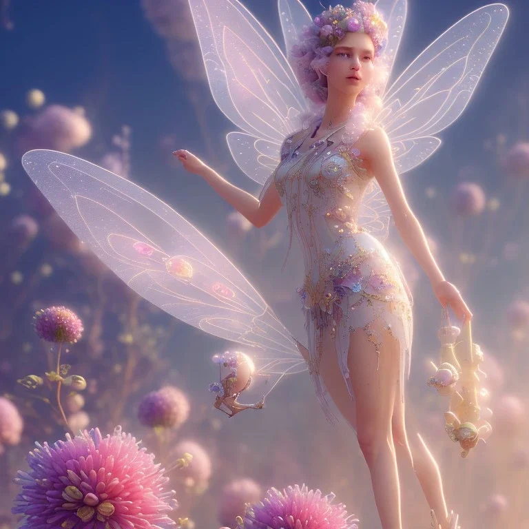 subtle transparent fairy flower in a galactic ambiance, delicate colors, in the foreground, full of details, smooth，soft light atmosphere, light effect，vaporwave colorful, concept art, smooth, extremely sharp detail, finely tuned detail, ultra high definition, 8 k, unreal engine 5, ultra sharp focus