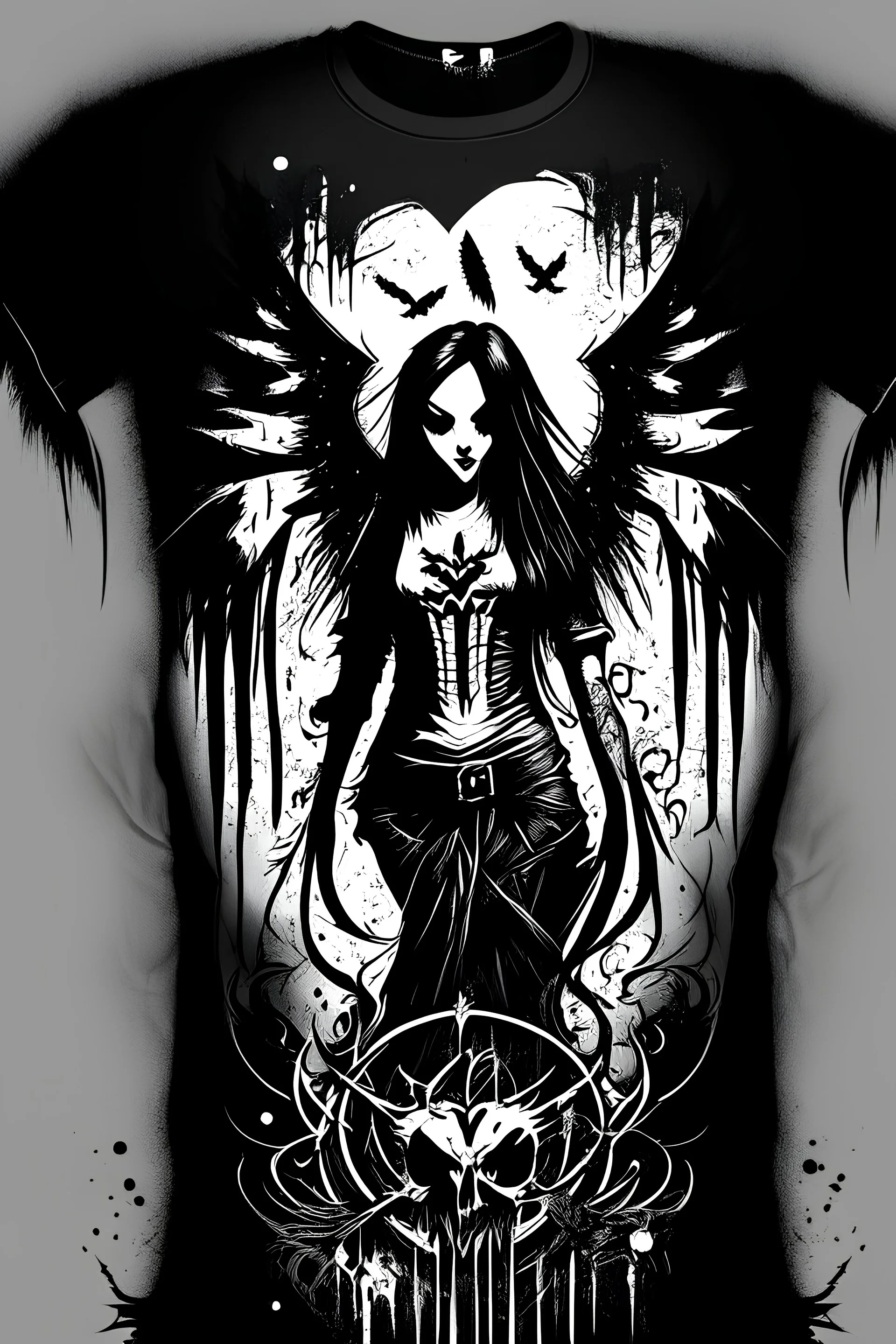 design for t-shirt , goth style