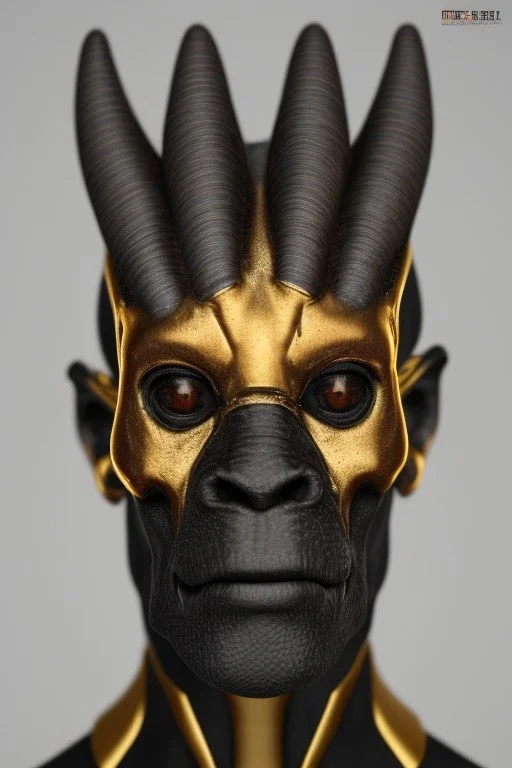 black male African Egyptian alien, cracks in the voodoo head, wicked, eyes, crown, Elephant, 8k, finely detailed, photo realistic, tiger turquoise skull head gold dragon space alien snow skeleton gold gorilla silver crown silver eyes