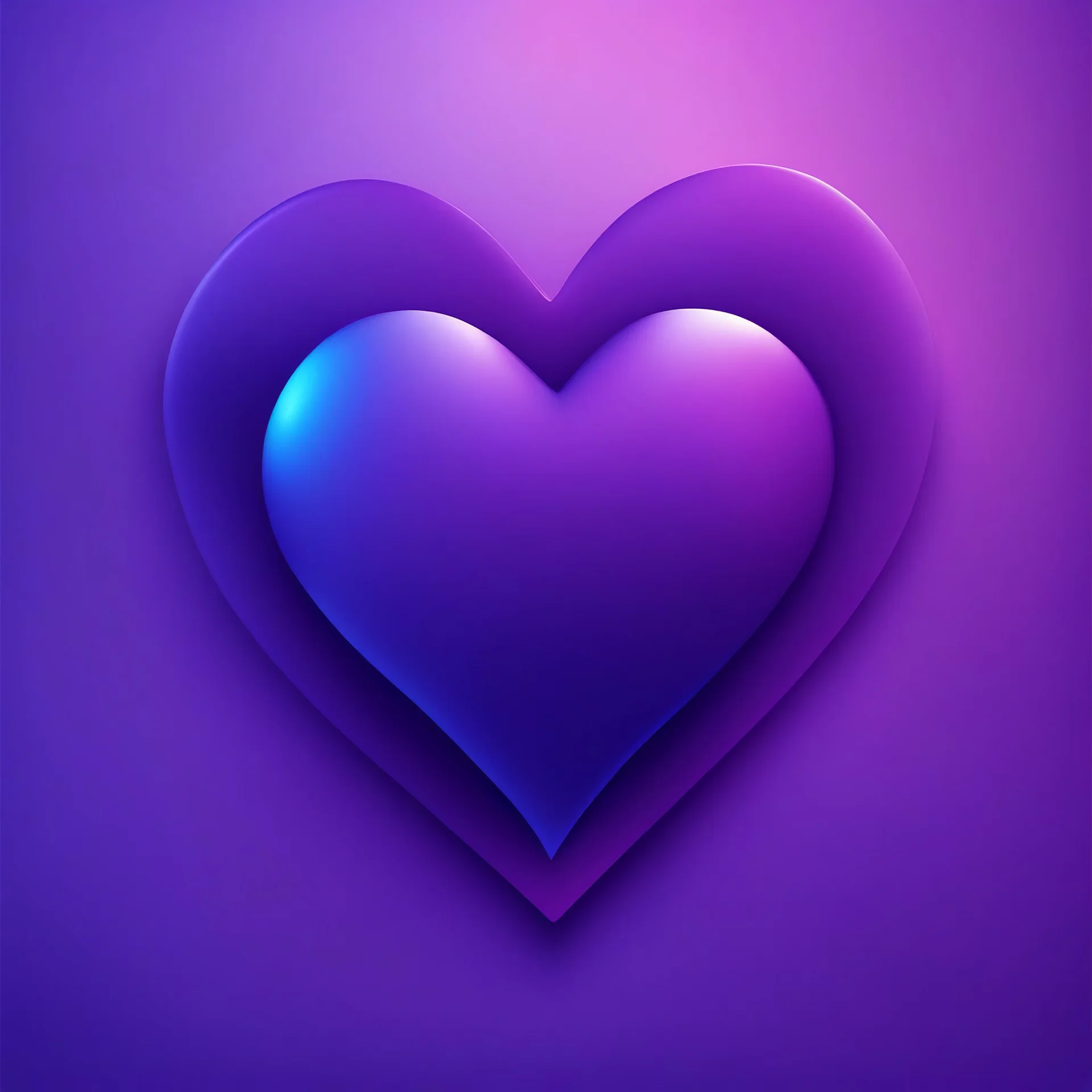 Create purple heart and blue gradient background