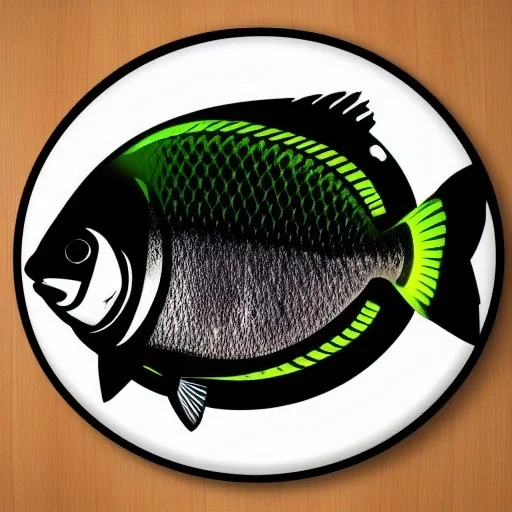 video game icon, 3d, cute tilapia fish over kitchen cutting board, shiny object, graphic design, high contrast, artstation