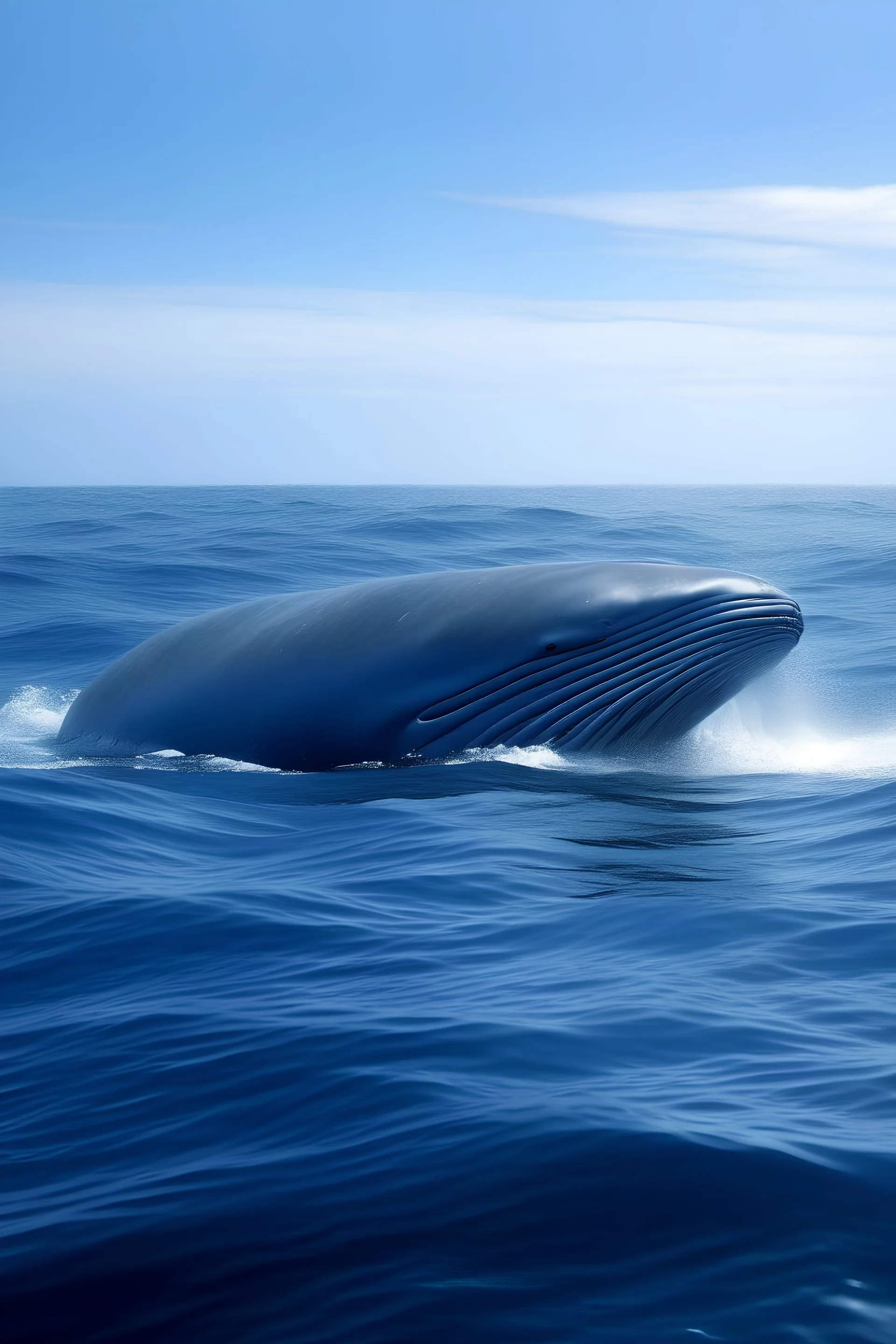 Blue whale in the ocean