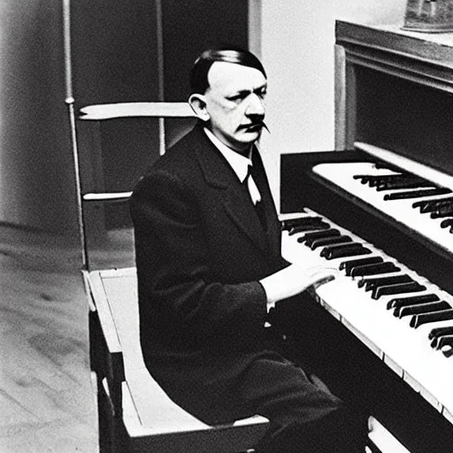 Hitler play hammond organ by picasso