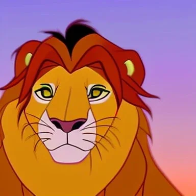 Lion King Animation OC Loca male lion triangular face shape hooked black nose tip