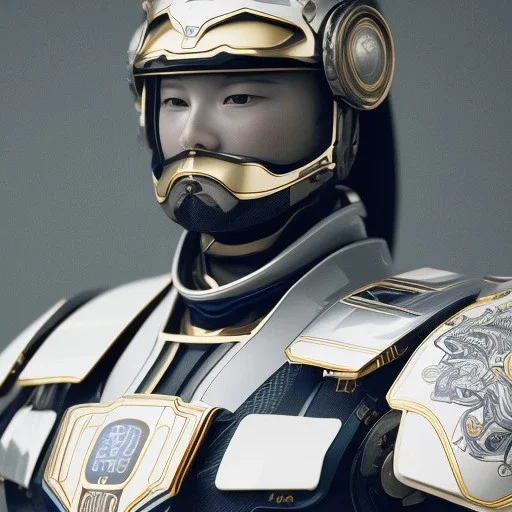 beautiful transparent smooth realistic japan robot samurai with cat face, extremely sharp detail, finely tuned detail, ultra high definition, 8k, unreal engine 5, ultra sharp focus, accurate wings, in fly mode