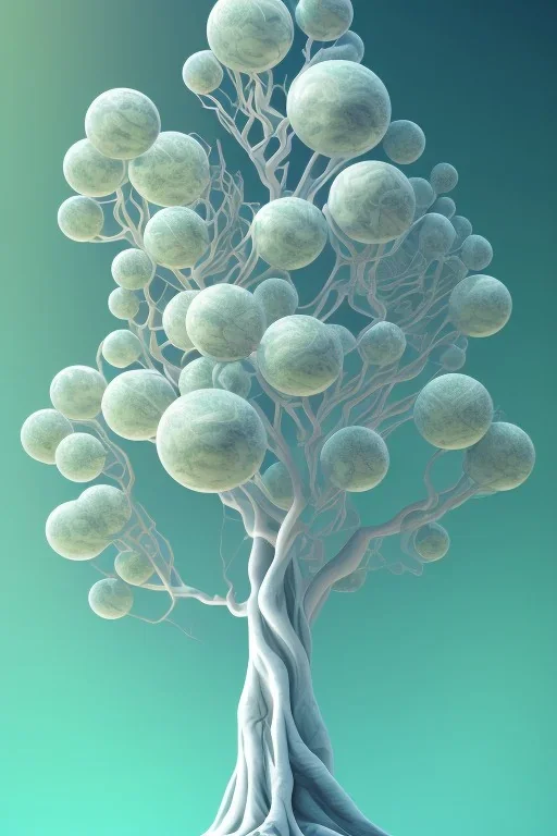 Vector tree one set illustration a beautiful digital painting of a marble tree entertwined