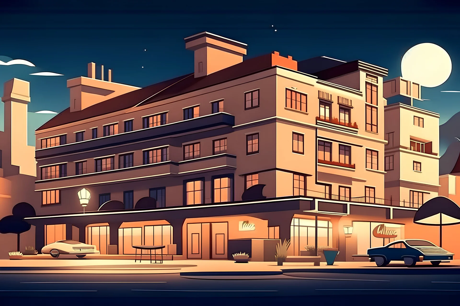 Hotels animation style