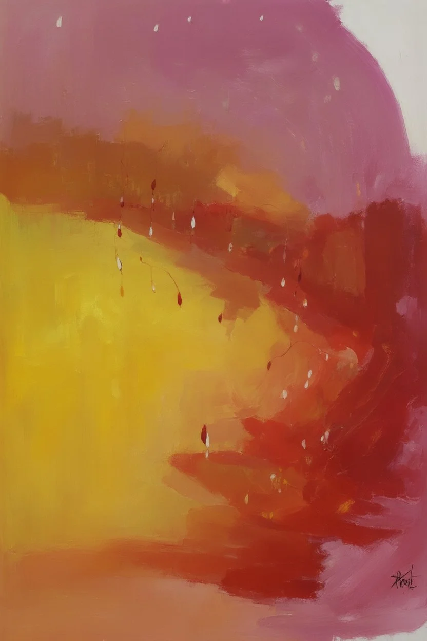 Love Lies Bleeding; Surrealistic painting inspired by Klimt and Hundertwasser; Golden Hour; Exquisitely Detailed