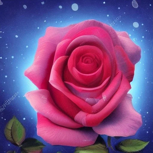 beautiful rose in the moonlight