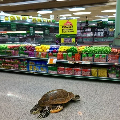 turtle and supermarket
