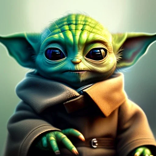 super cute portrait of a baby yoda, star wars, intricate, headshot, highly detailed, digital painting, artstation, concept art, sharp focus, cinematic lighting, illustration, art by greg rutkowski,