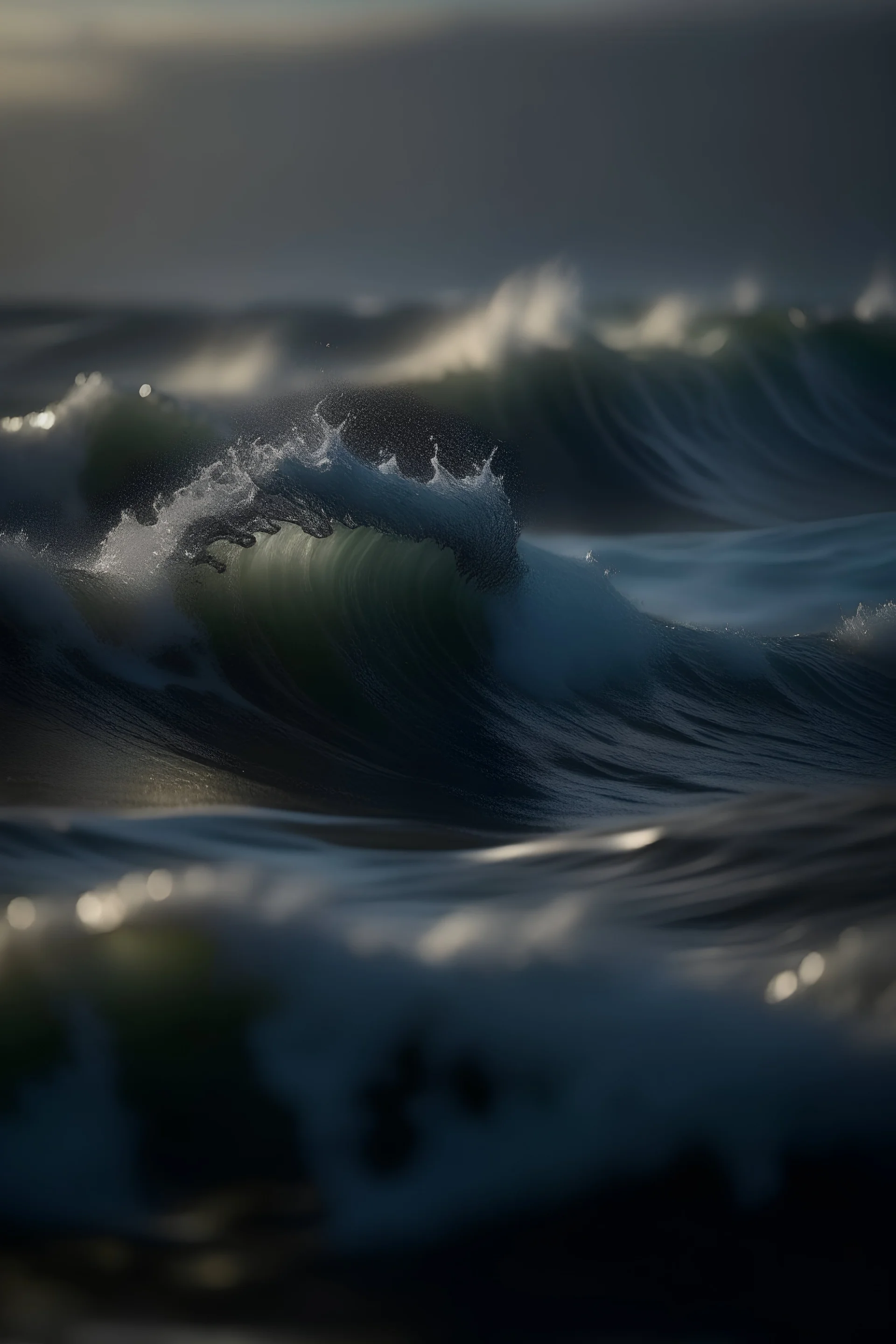 waves like birds,shot on Hasselblad h6d-400c, zeiss prime lens, bokeh like f/0.8, tilt-shift lens 8k, high detail, smooth render, down-light, unreal engine, prize winning