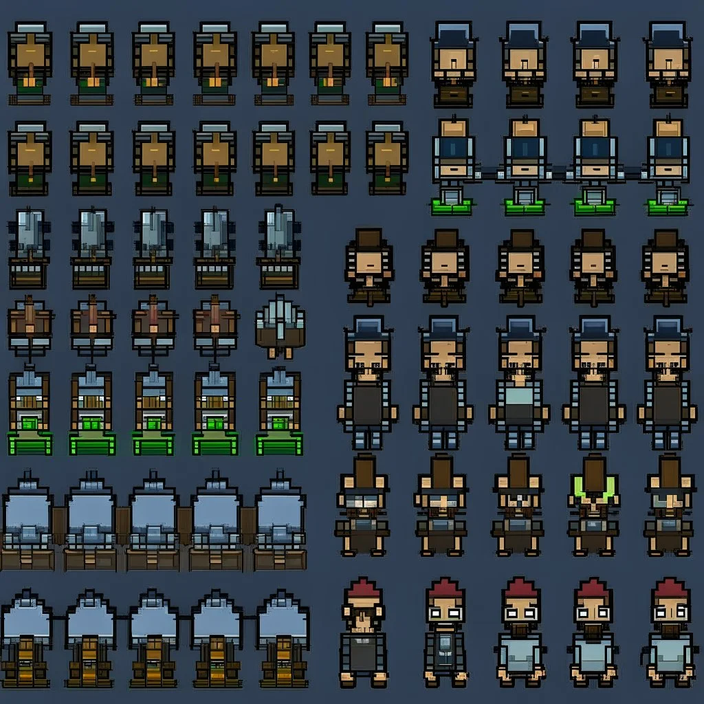 sprite sheet, rimworld style