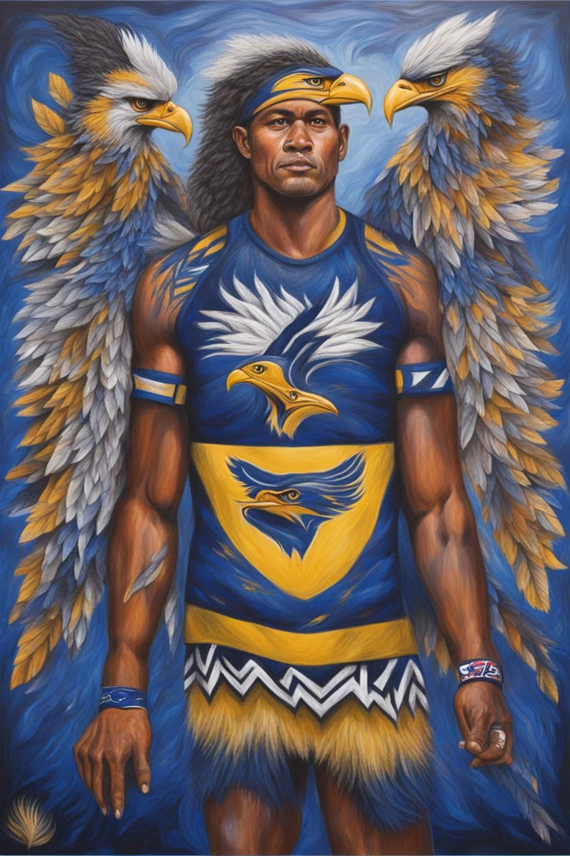 west coast eagles indigenous painting guernsey