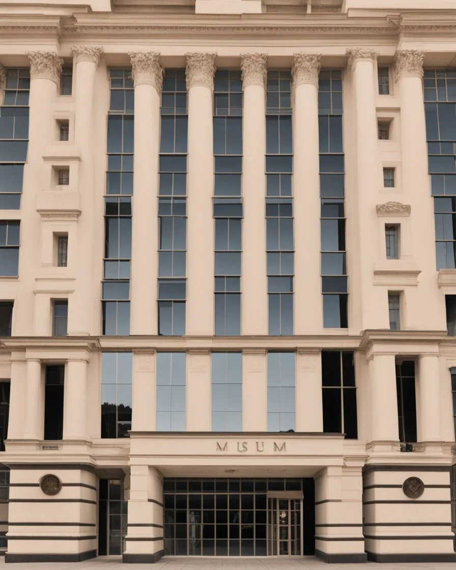 The museum's exterior facade is made of modern mirrors