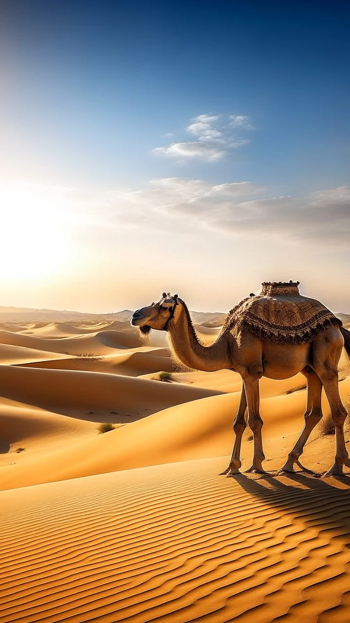 camel and desert