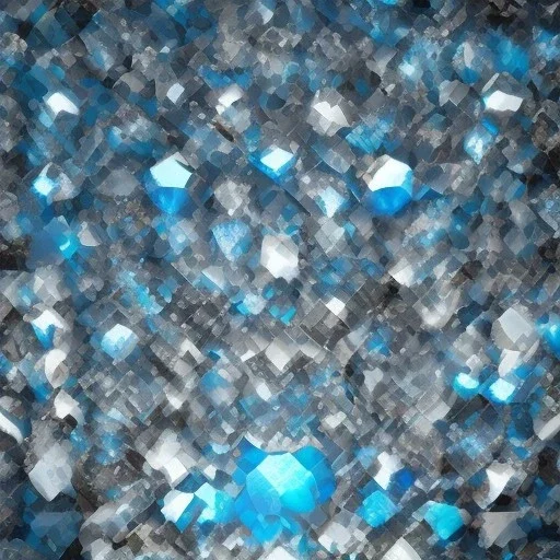 grotte de cristaux bleus et diamants, fond bleu, 8k, trés détaillé