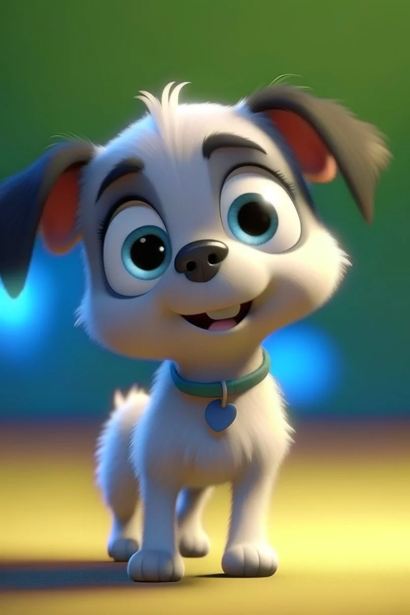 Little cute dog, pixar style