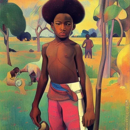 Wealthy African American boys by PAUL GAUGUIN