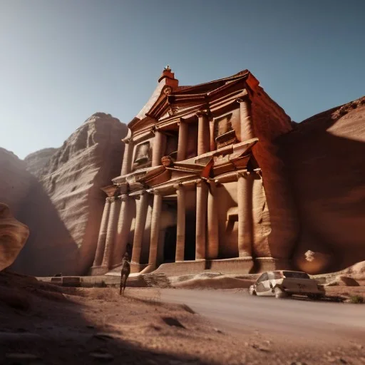 Petra + Ürdün, photo realistic, unreal engine