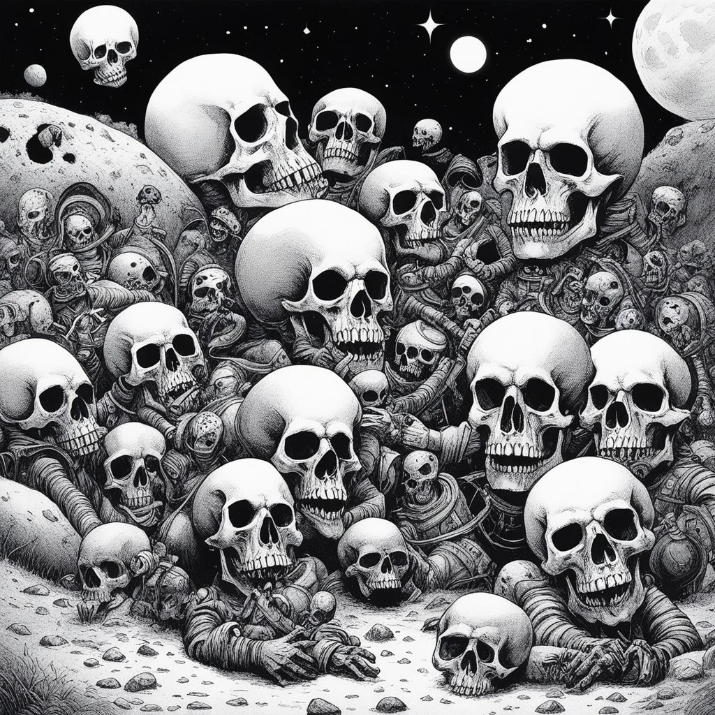 [art by Marcel Gottlieb, (aka Gotlib)] Skulls and Dead Astronauts