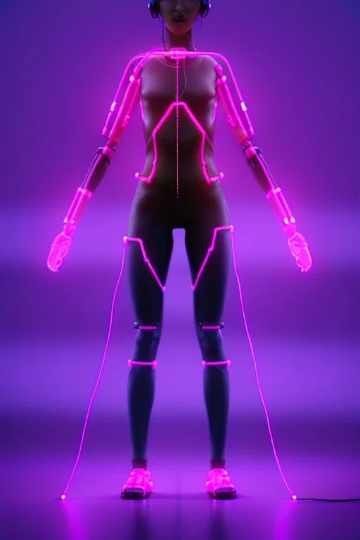 Medium shot body portrait, Asian cyborg woman :: symmetry photography, cyberpunk, pink hair, makeup, long line eye, light iris, :: latex coat, wires and circuits, pink, white, black :: cinematic, Ultra realistic, dark scene, soft color, highly detailed, unreal engine 5, RTX, ultra detail, 3d, finely drawn, high definition.