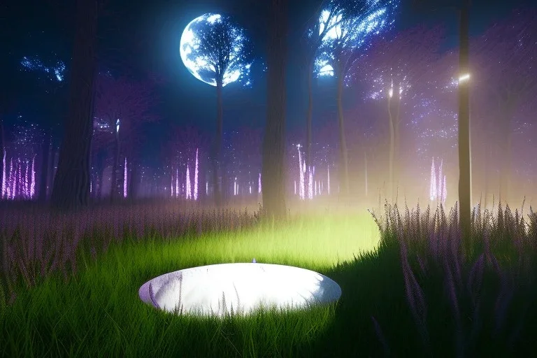 detroit home run down , night time , unity, scriptable render pipeline , lighting , volumetric , global illumination, fog , purple emission , purple tone.