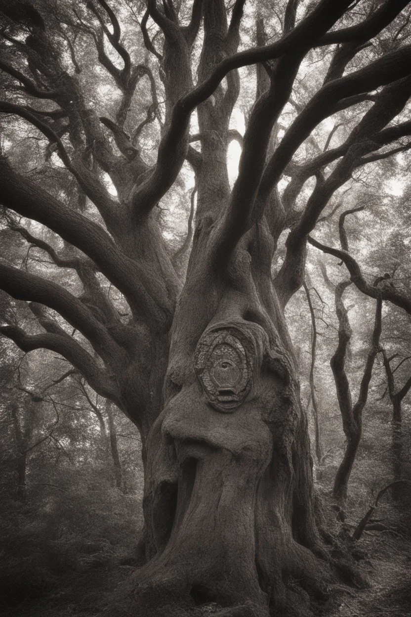 Carved out in a tree, "just be yourself"