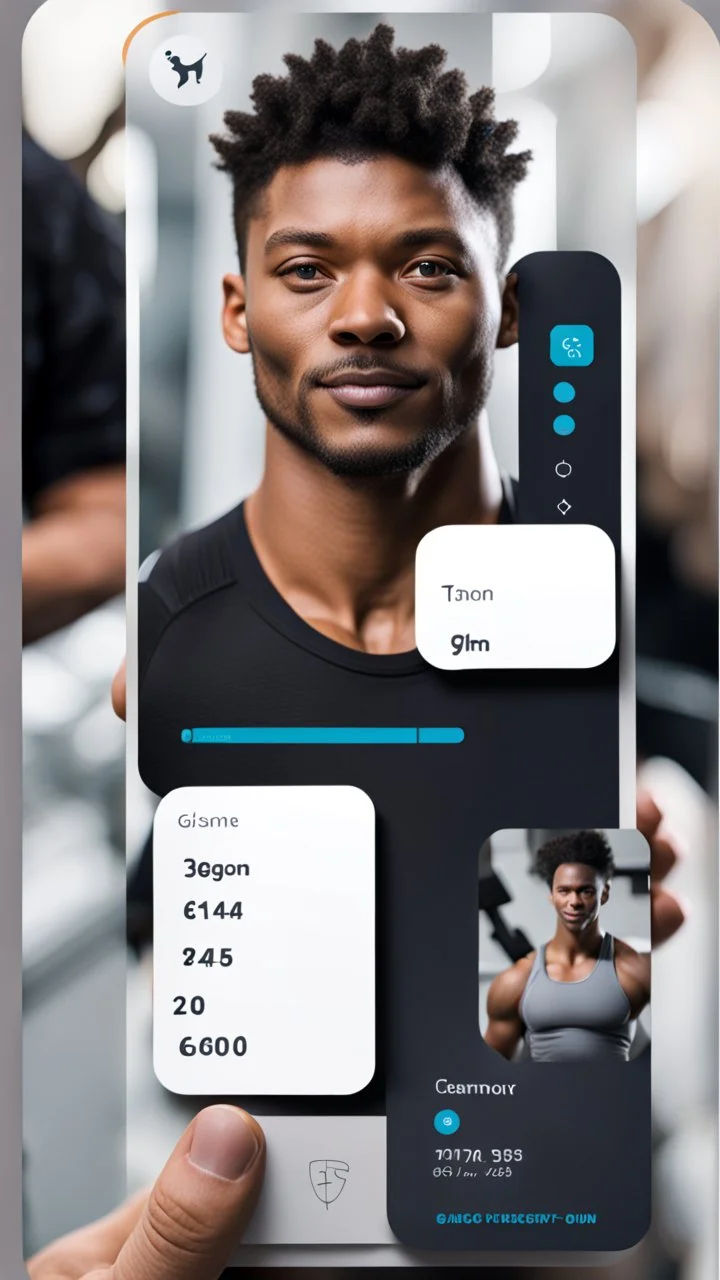 gym profile card and picture of person