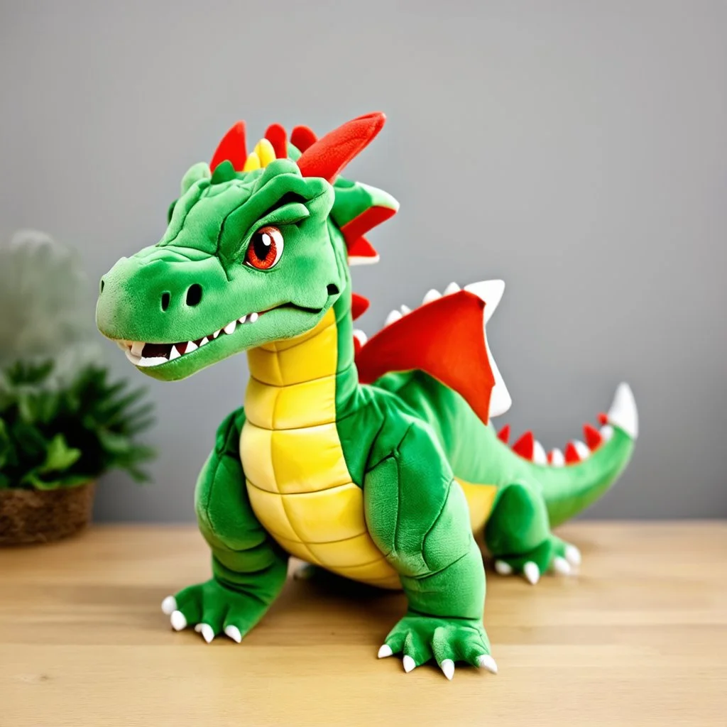 dragon de peluche