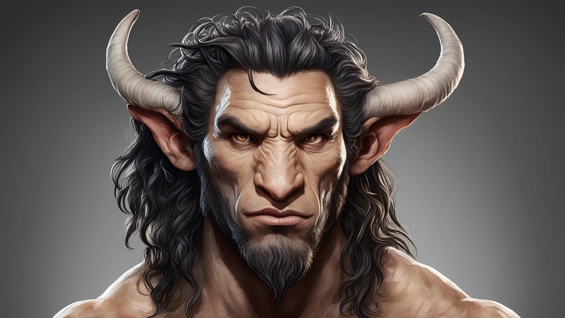 face of a centaur man monster dungeon & dragon