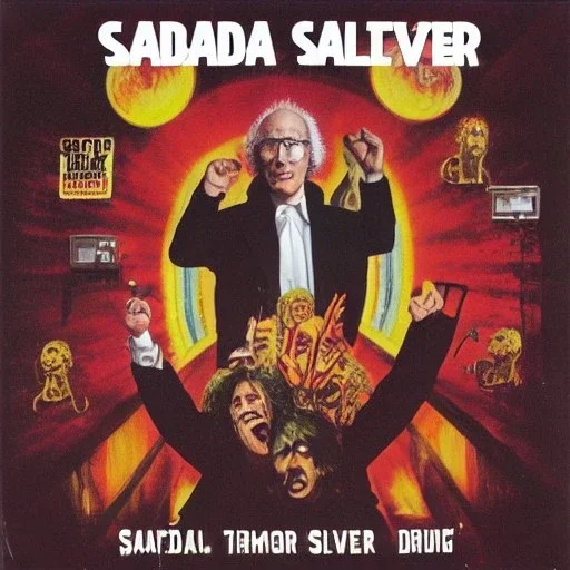 Saturday Night Fever Dream thrash metal album cover featuring Larry David