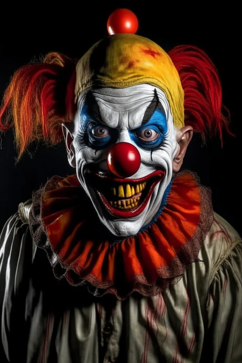 a picture of a scary clown