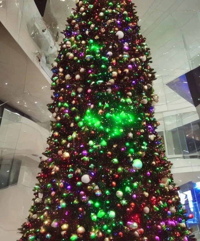 Futuristic christmas tree